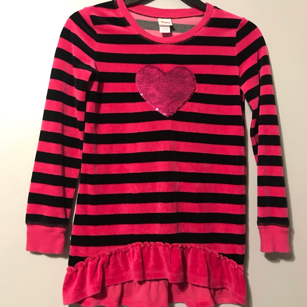 Long sleeve sequin heart shirt